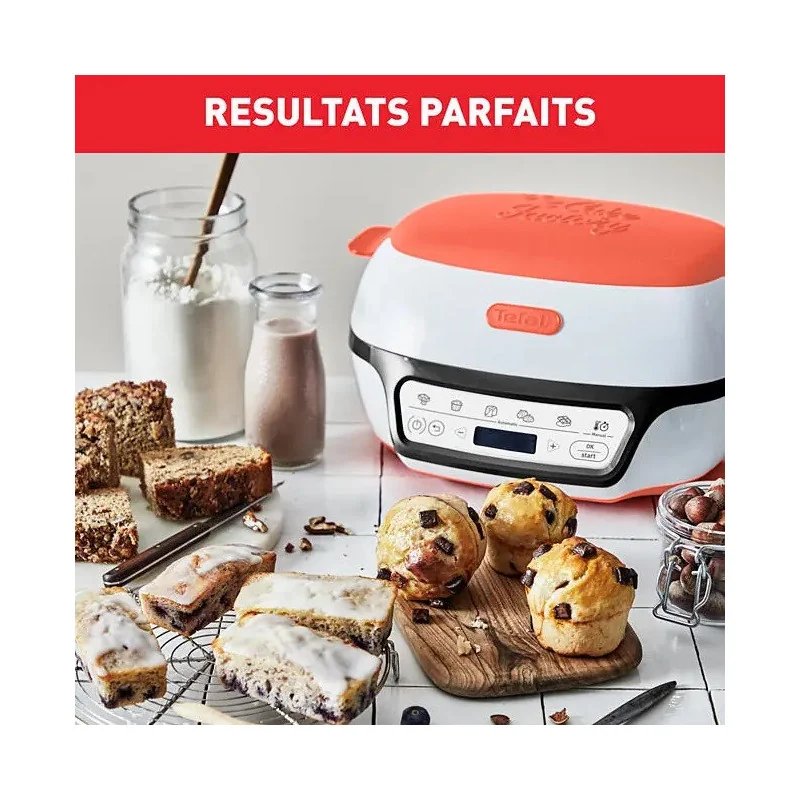 Appareil à gâteaux Cake Factory Tutti Frutti Blanc/Orange - TEFAL - KD801510