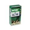 Lot De 25 Vis Acier Tête Fraisée Pozidriv Spax, Diam.3.5 Mm X L.12 Mm