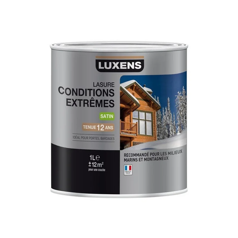 Lasure LUXENS Conditions Extrêmes 1 L, chêne foncé