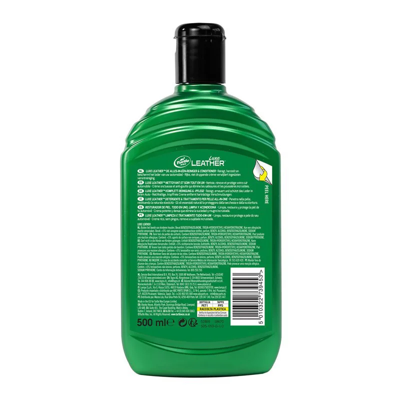 Rénovateur cuir de luxe pour intérieur de voiture 500mL - TURTLE WAX - 1830622