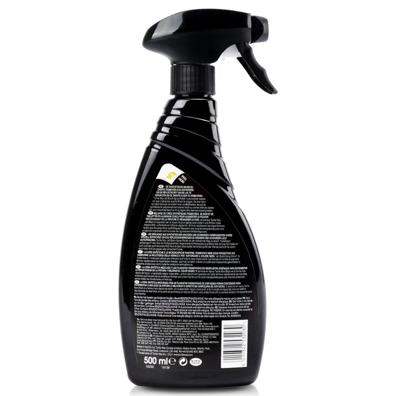 Cire de polissage en spray Jet Black 500ml - TURTLE WAX - 1830930