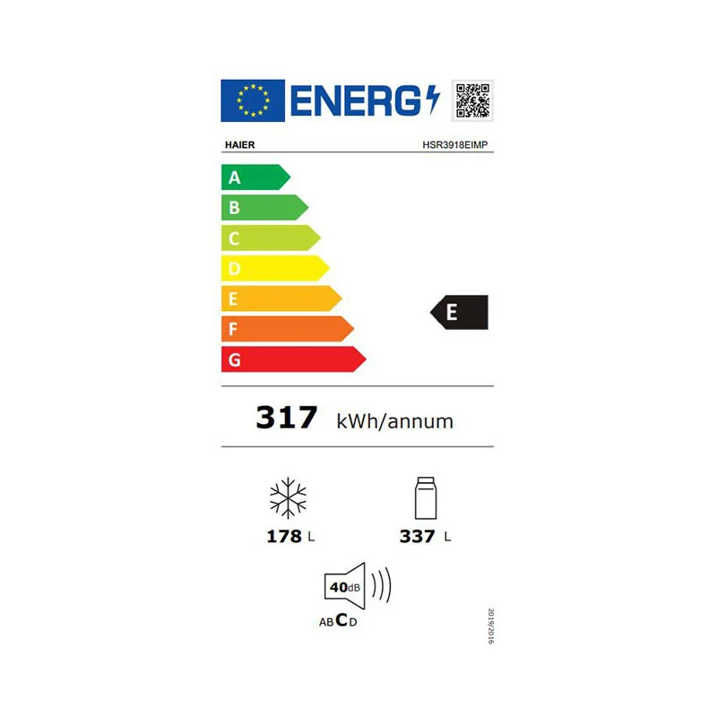 Réfrigérateur Américain -515L- HAIER - HSR3918EIMP