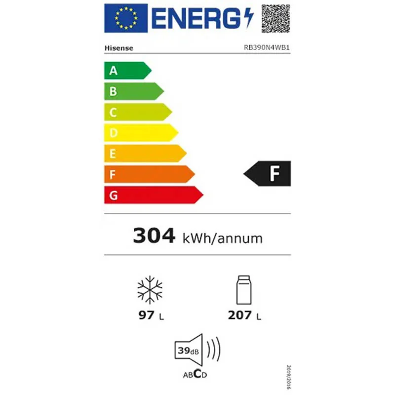 Réfrigérateur combiné - 268L - HISENSE - RB343D4WDE