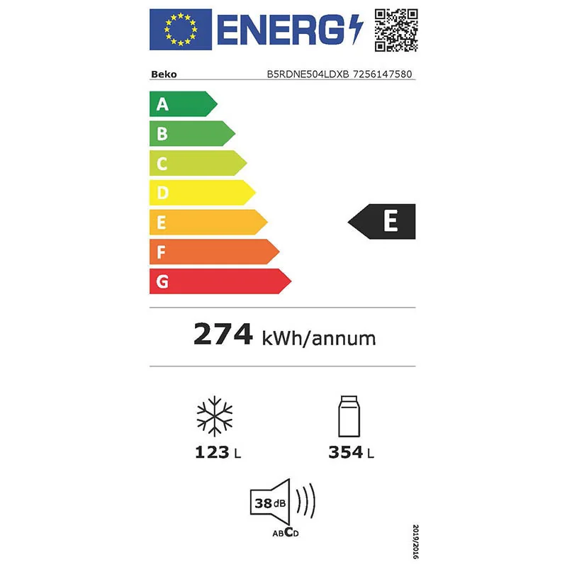 Réfrigérateur congélateur- 477L - BEKO - B5RDNE504LDXB