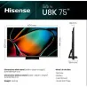 TV - LED - HISENSE - 190cm - 4K - 144 Hz - Smart TV - 75U8K