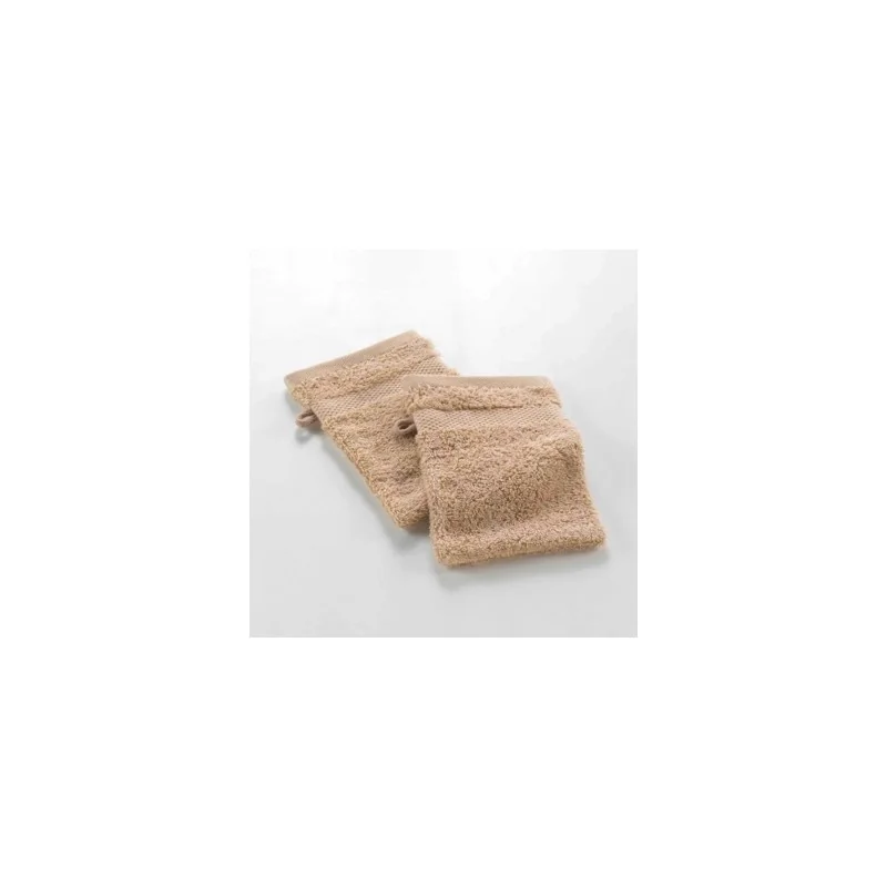 Gants de toilette Élégance 15x21cm Noisette - 1802027