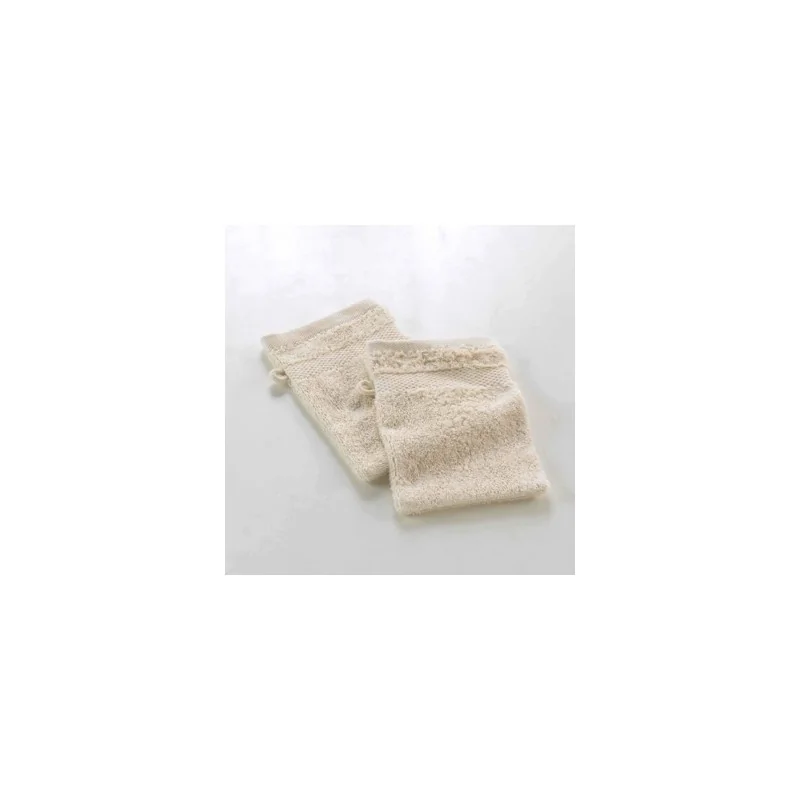 Gants de toilette Élégance 15x21cm Sable - 1802026