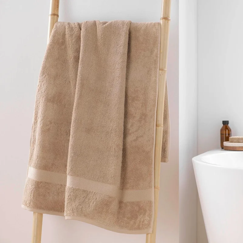 Drap de douche Élégance 70x130cm Noisette - 1802042