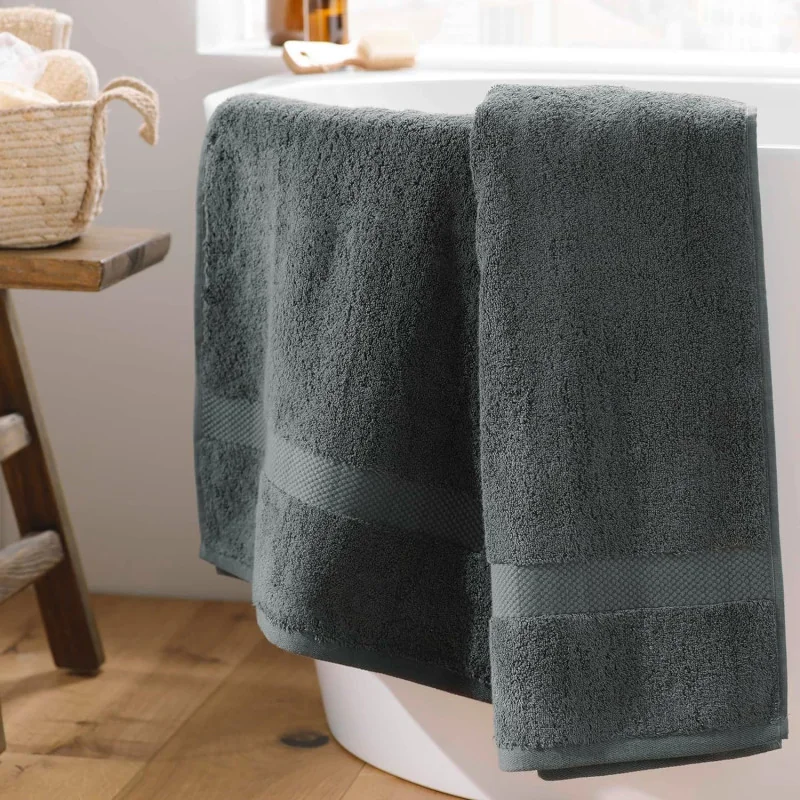 Drap de bain Élégance 90x150cm Anthracite - 1802049