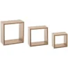 Lot de 3 étageres Fixy Cube Chene naturel - 5FIVE SIMPLY SMART - 138956C