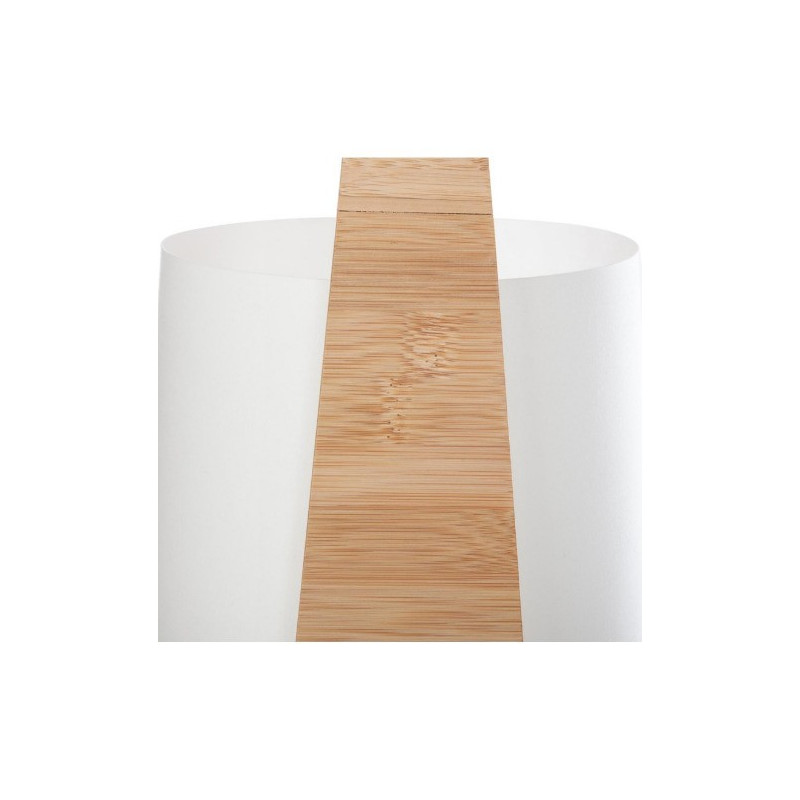 Lampe Bambou + Abat-jour Plastique H35