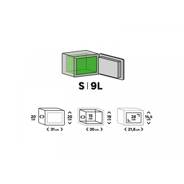 Coffre-fort à clé STANDERS Sft-20kbl2 H. 20 x l. 31 x P. 20 cm