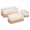 Lot de 3 paniers en bambou 