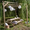 PERGOLA JARDIN BOIS NATUREL 300 cm x 300 cm