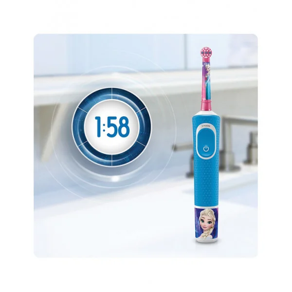 Brosse à dents électrique Kids 3+ Disney Frozen Bleu - ORAL-B - KIDBADRNEIGE