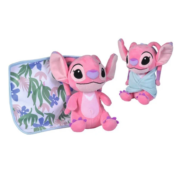 Peluche Lilo&Stitch Angel avec couverture 25cm Rose - SIMBA - 6315870345