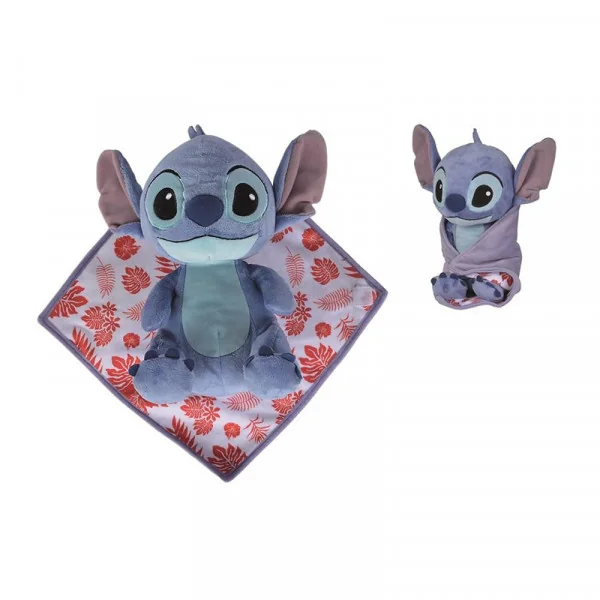 Peluche Lilo&Stitch Stitch avec couverture 25cm Bleu - SIMBA - 6315870315