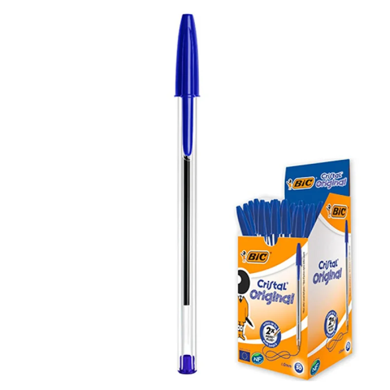 Stylo bille Cristal pointe moyenne Bleu - BIC - R55110