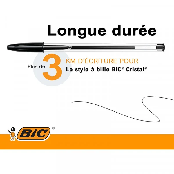 Stylo à bille Cristal pointe moyenne Vert - BIC - R55140