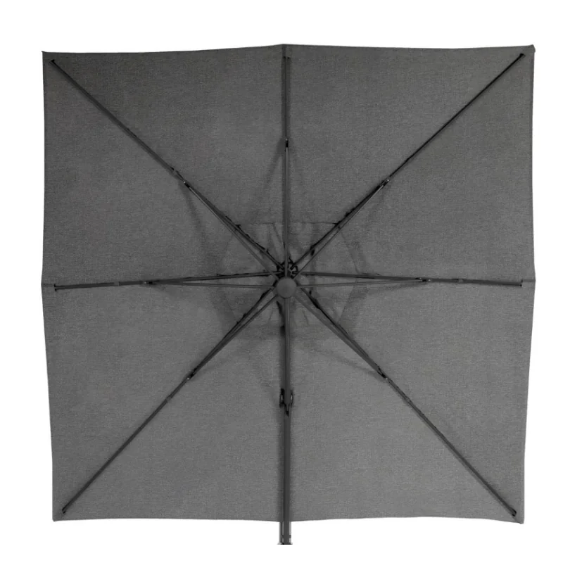 PARASOL CARRÉ ÉLÉA INCLINABLE OLEFINE GRIS ANTHRACITE