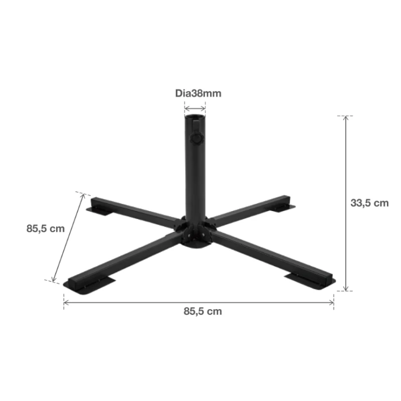 Pied en croix pliable pour parasol Katrix - NATERIAL - :100157932