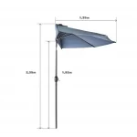 PARASOL BALCON ARKEA ALUMINIUM GRIS