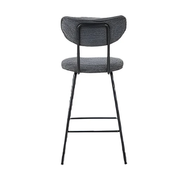 Tabouret de bar gris en tissus 