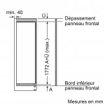 Réfrigérateur 1 porte encastrable 310L Blanc - BOSCH - KIR81VFE0