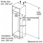 Réfrigérateur 1 porte encastrable 310L Blanc - BOSCH - KIR81VFE0