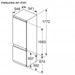 Réfrigérateur combiné encastrable Eco Airflow 270L Blanc - BOSCH - KIV87NSE0