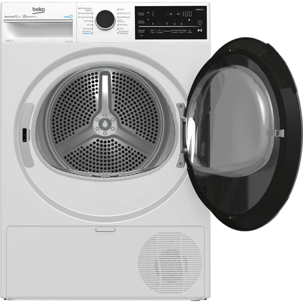 Sèche-linge hublot pompe à chaleur 12Kg Blanc - BEKO - B5T6122309W