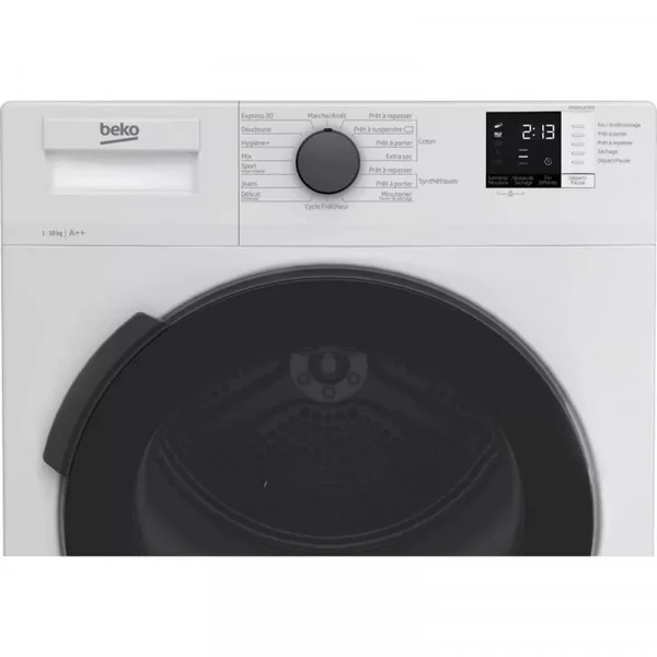 Sèche-linge hublot pompe à chaleur 10Kg Blanc - BEKO - DH10412CX0S