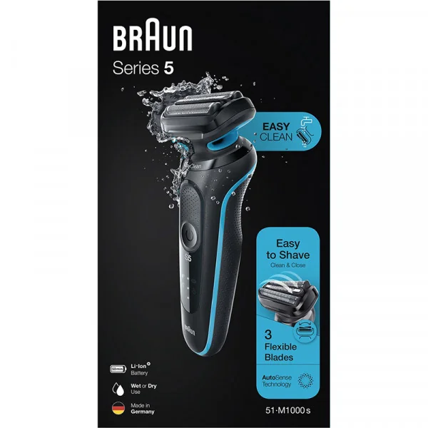 Rasoir électrique Series 5 Noir/Bleu - BRAUN - :100244490