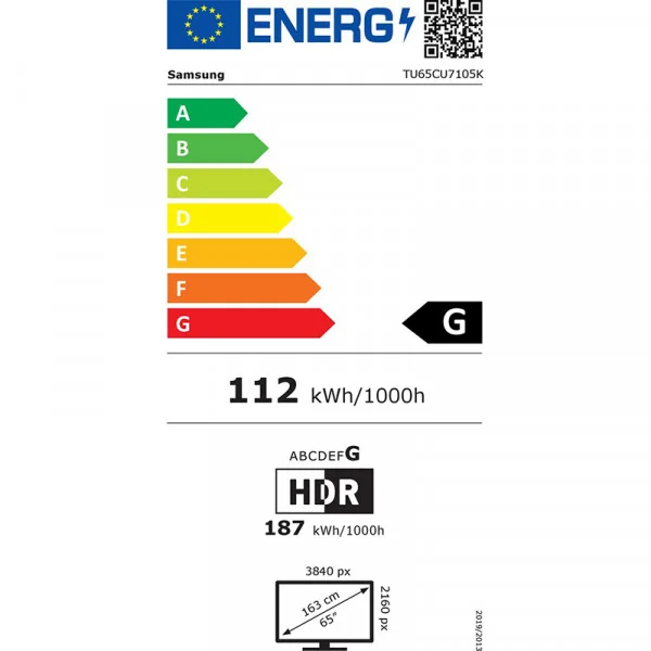 TV - LED - SAMSUNG - 163 cm - 4K - 144 Hz - Smart TV - TU65CU7105KXXC