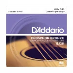 Cordes pour guitare acoustique Custom Light bronze - D'ADDARIO - EJ26