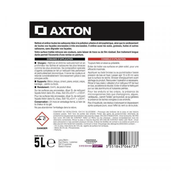 Nettoyant façade 5L - AXTON - 82505701