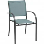 Fauteuil de jardin empilable Piazza Vert jade/graphite - HESPERIDE - 186540