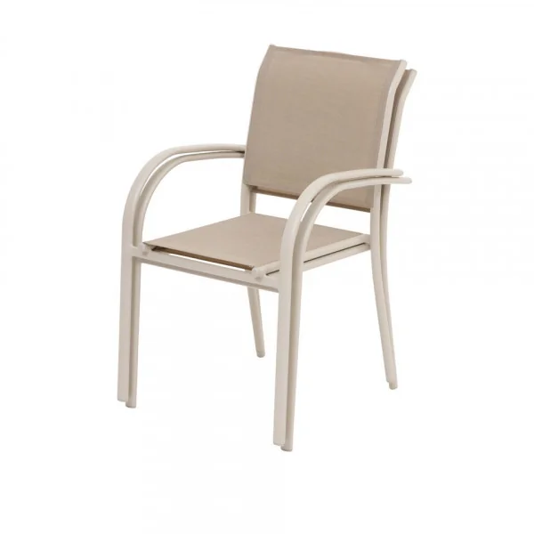 Fauteuil de jardin empilable Piazza Lin/Argile - HESPERIDE - 196866