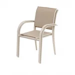 Fauteuil de jardin empilable Piazza Lin/Argile - HESPERIDE - 196866