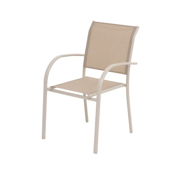 Fauteuil de jardin empilable Piazza Lin/Argile - HESPERIDE - 196866