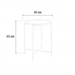 Table d'appoint Mobis D45cm Blanc - NATERIAL - :100157933