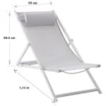 Transat pliable Cruz Blanc - NATERIAL - :100157956