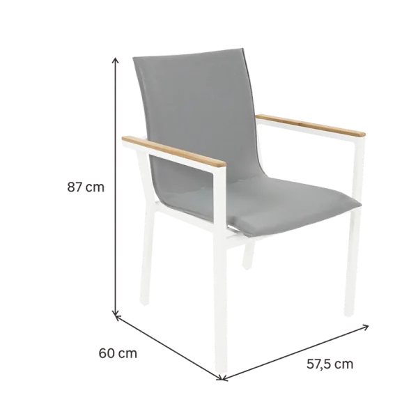 Fauteuil en aluminium Lagos Noir - SALMAR - :100158033