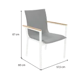 Fauteuil en aluminium Lagos Noir - SALMAR - :100158033