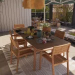 Fauteuil de jardin avec accoudoirs Aurora en teck Marron - NATERIAL - :100158077