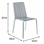 Chaise de jardin aluminium Idaho Bleu - NATERIAL - :100158097