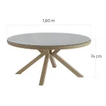 Table de jardin en aluminium Medena 8 places Gris - NATERIAL - :100158103