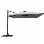 Parasol déporté aluminium Sombra 3x3M Gris clair - NATERIAL - :100158105