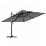 Parasol déporté aluminium Sombra 3x3M Gris clair - NATERIAL - :100158105