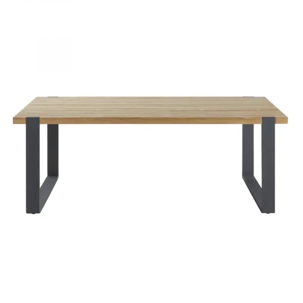 Table aluminium et teck Bermeo 8 places Gris foncé - NATERIAL - :100158121